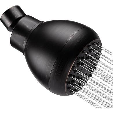 AISOSO Minimalist Round Showerhead – Effortless Two Minute Install with Single Rain Spray and Easy Clean Silicone Nozzles