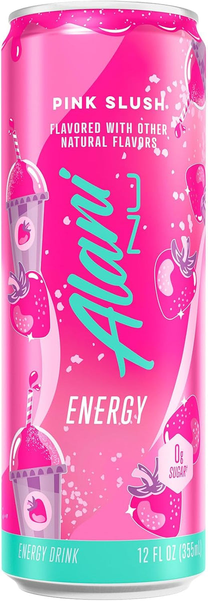 Alani Nu Pink Slush Energy Drink – Sugar-Free Self-Care Ritual Can with Biotin and B Vitamins, 12 fl oz 12 Pack
