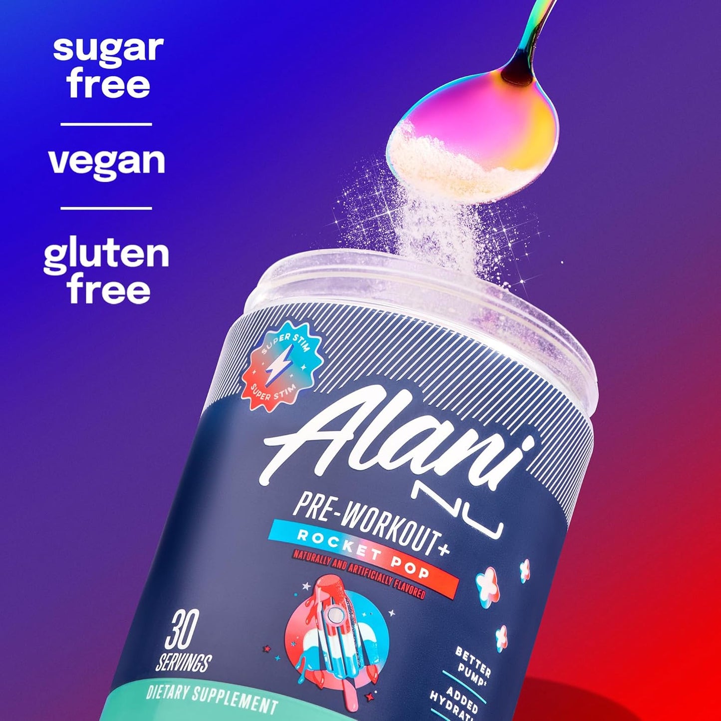 Alani Nu Pre Workout Powder for Early Morning Home Office Focus, Steady Caffeine for Gym Commuters