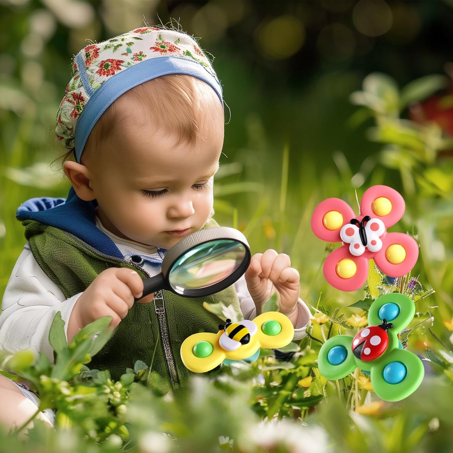 ALASOU Suction Spinner Set – Calming Sensory Toy for Toddler Wind-Down Time in Bath and Calm-Down Corner