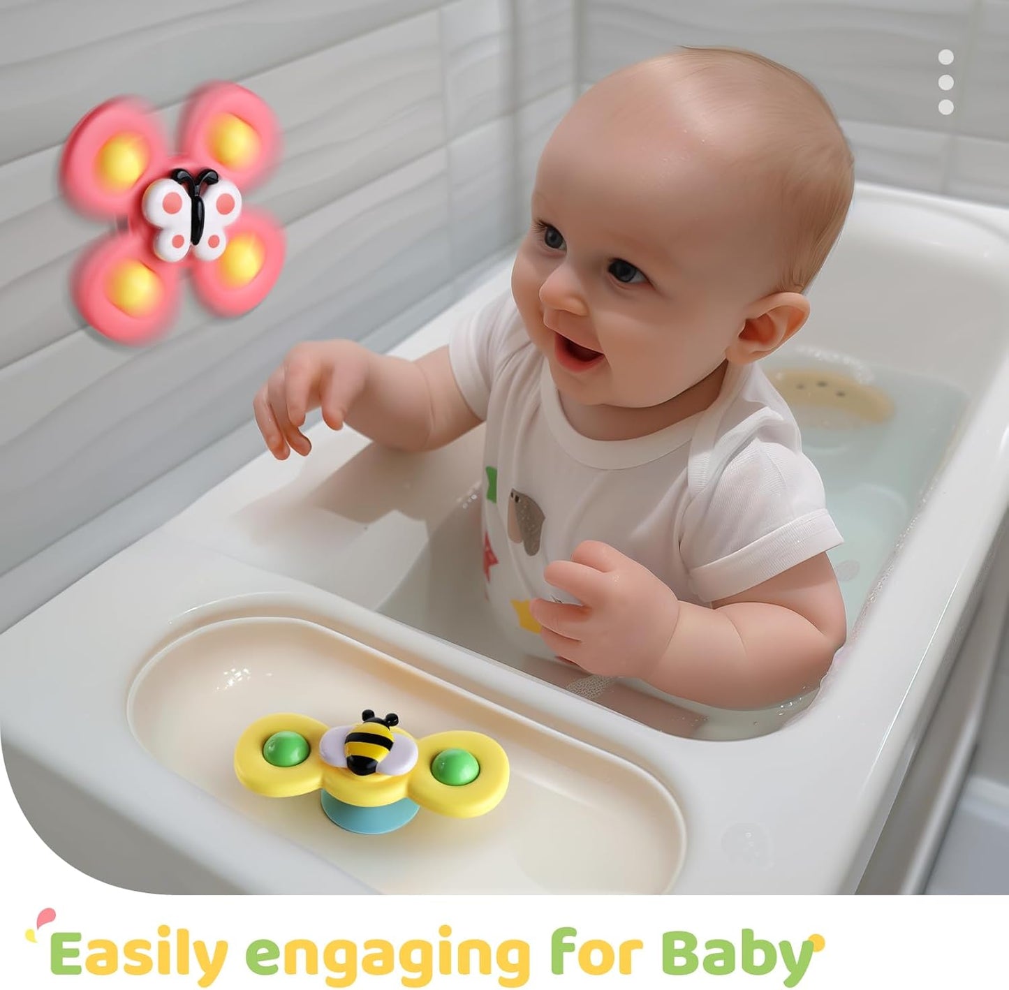 ALASOU Suction Spinner Set – Calming Sensory Toy for Toddler Wind-Down Time in Bath and Calm-Down Corner