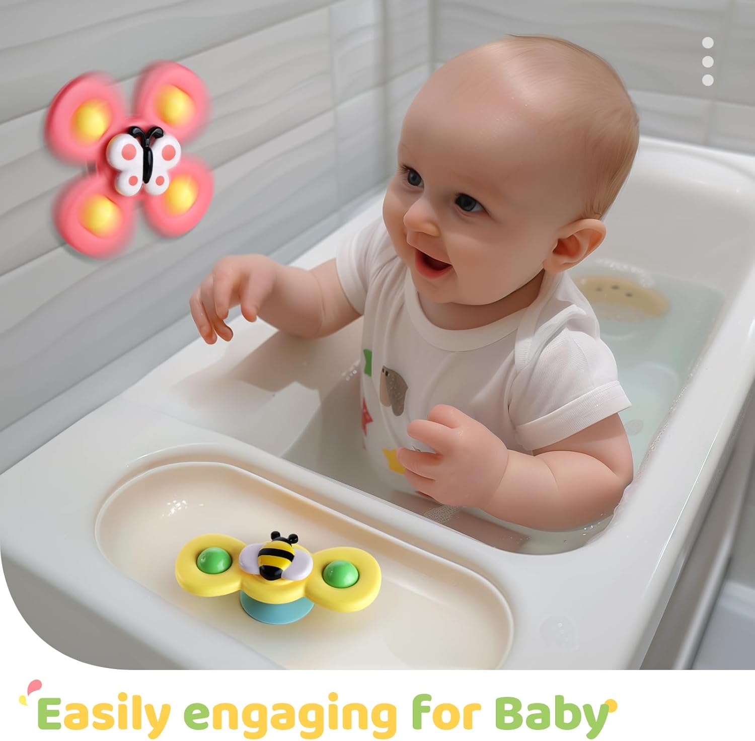 ALASOU Suction Spinner Set – Calming Sensory Toy for Toddler Wind-Down Time in Bath and Calm-Down Corner
