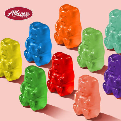 Albanese World's Best 12 Flavor Gummi Bears 36oz – Allergy-Safe Snack for Kids Lunchboxes and School Parties