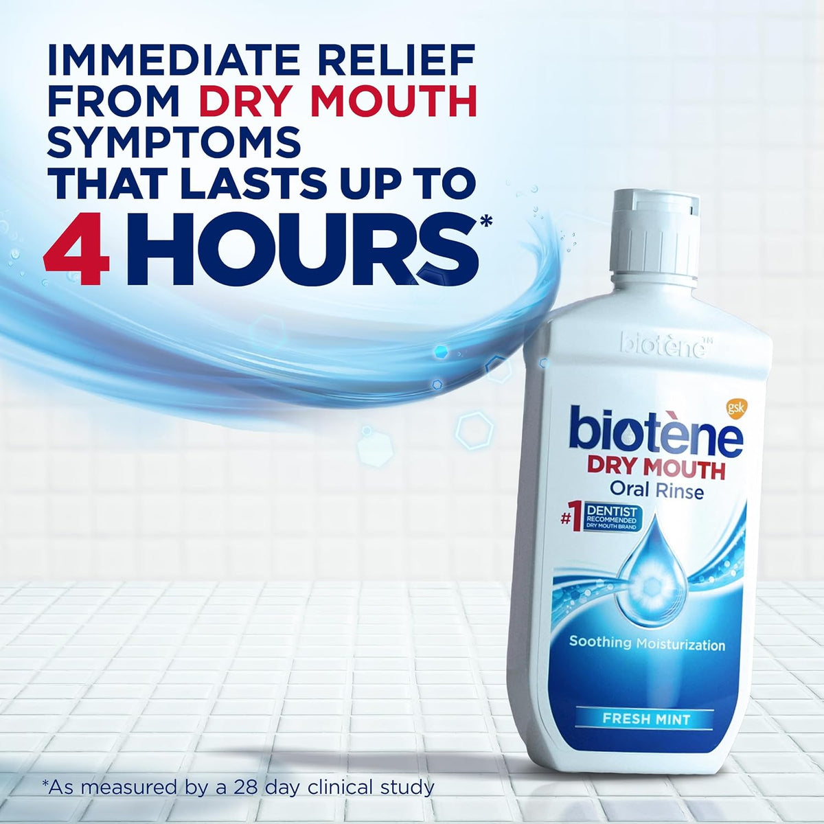 alcohol-free and sugar-free gentle formula safe for daily use up to 5 times