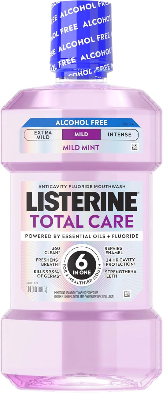 alcohol-free formula for a mild, burn-free rinse experience
