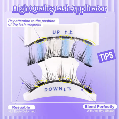 ALICE No-Glue Lashes Kit – Safe Magnetic Eyelashes for Sensitive Eyes, Easy On and Off with Included Applicator