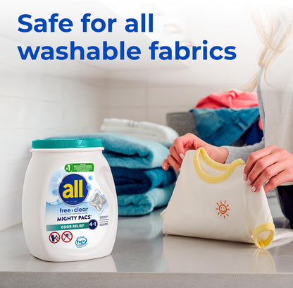 All Mighty Pacs Laundry Detergent – Streamlined Single-Dose Pacs for a Clean and Uncluttered Laundry Room