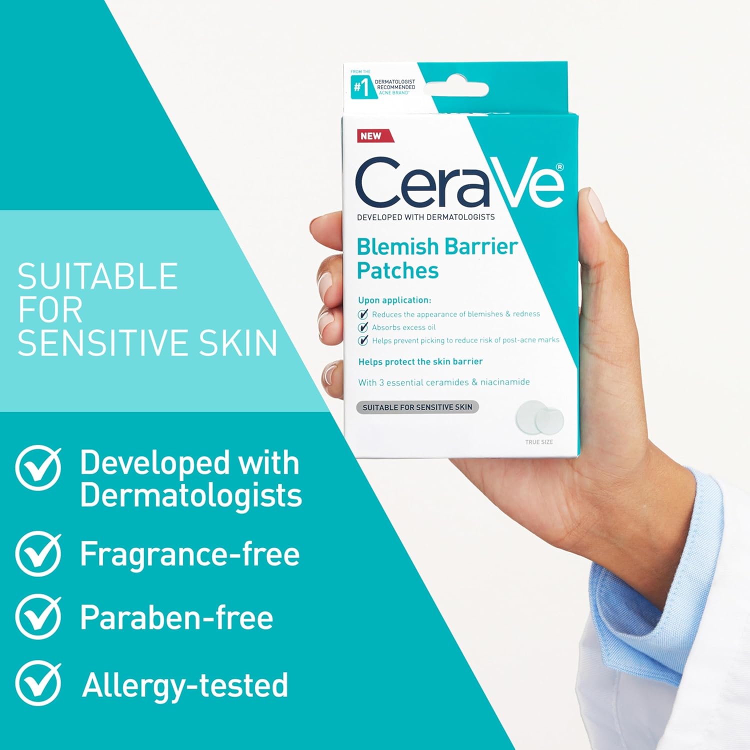 allergy-tested, fragrance-free, non-comedogenic formula for sensitive skin