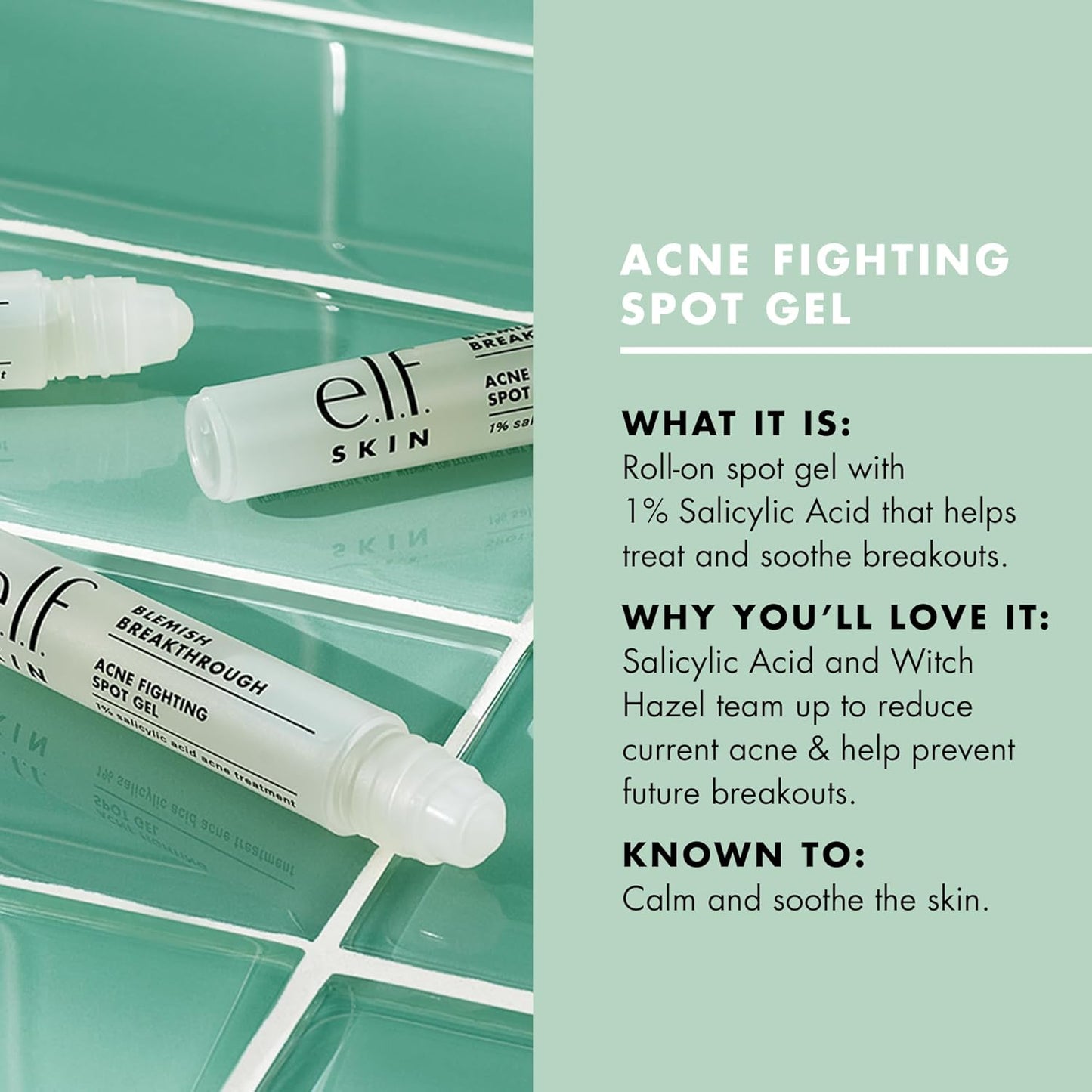 aloe-infused gel base to soothe skin and reduce blemish discomfort