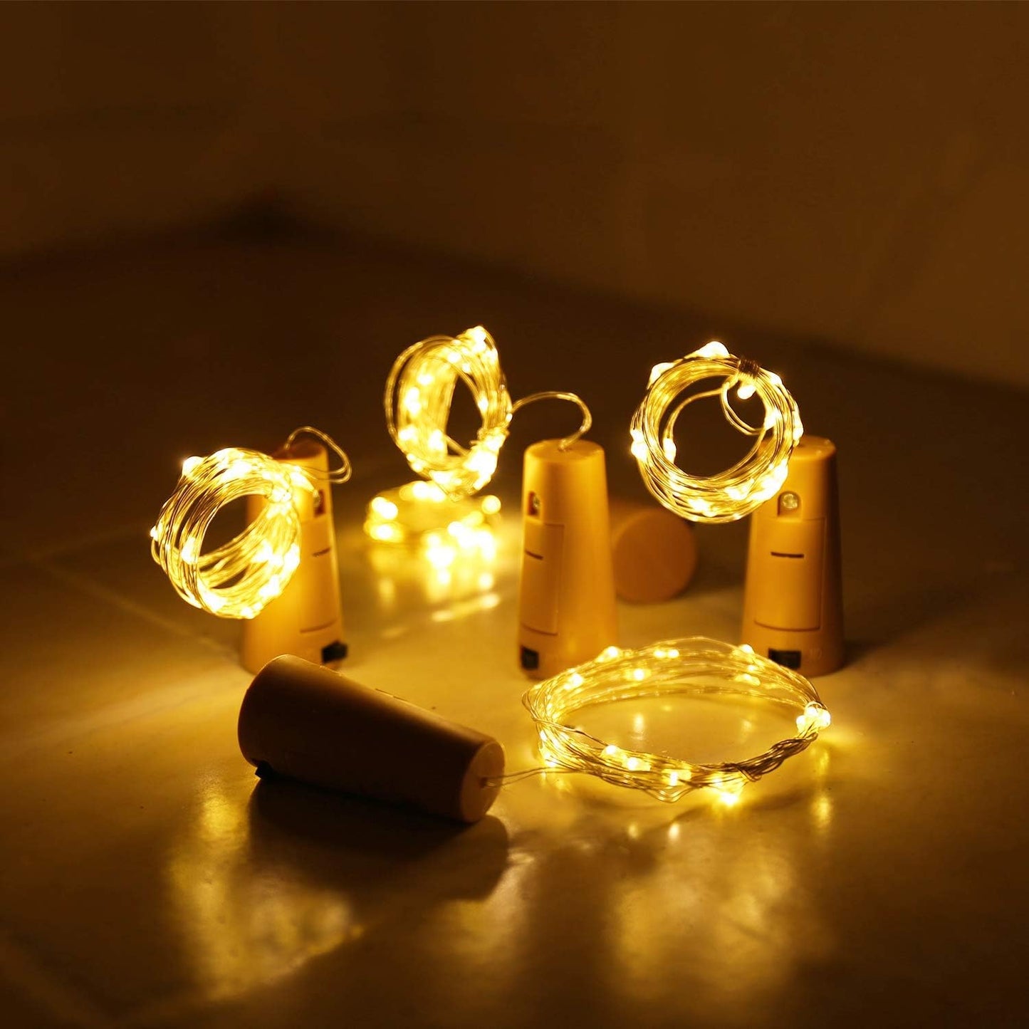 Aluan Flameless Wine Bottle Lights 10 Pack – No Heat, No Fire, Cool to Touch LED String Lights for Homes with Kids and Pets