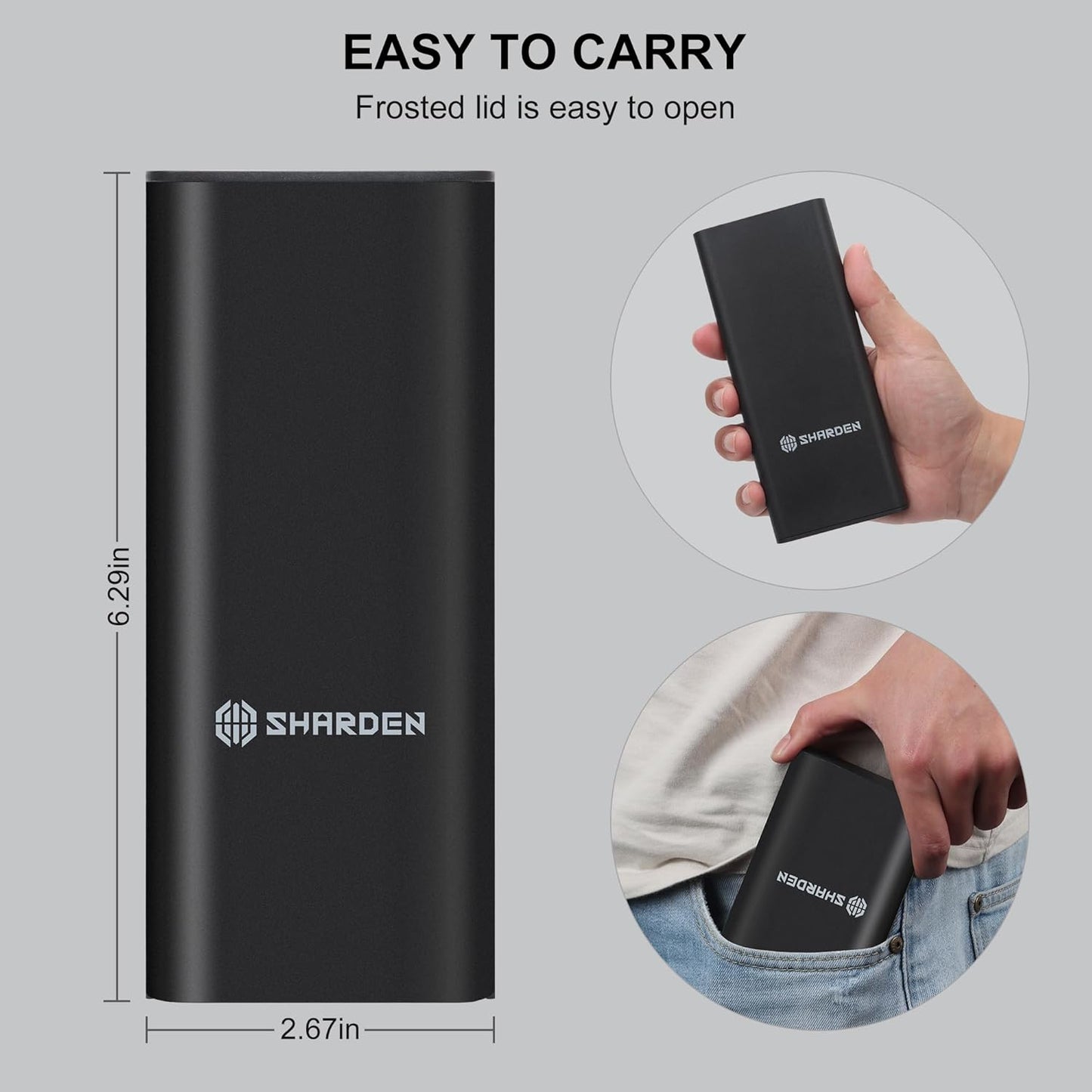 aluminum alloy tri-lobe ergonomic handle that resists slipping and rolling on flat surfaces