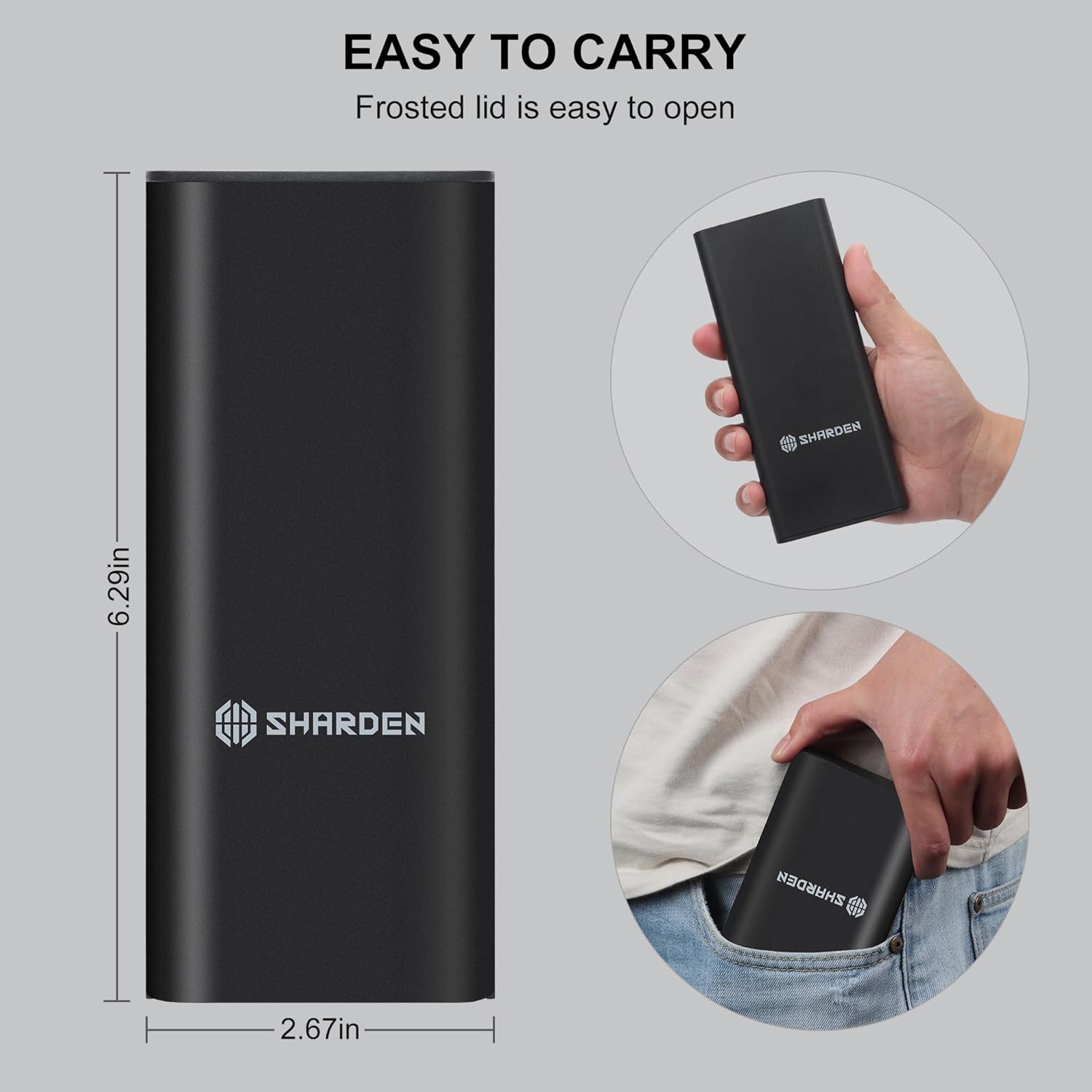 aluminum alloy tri-lobe ergonomic handle that resists slipping and rolling on flat surfaces