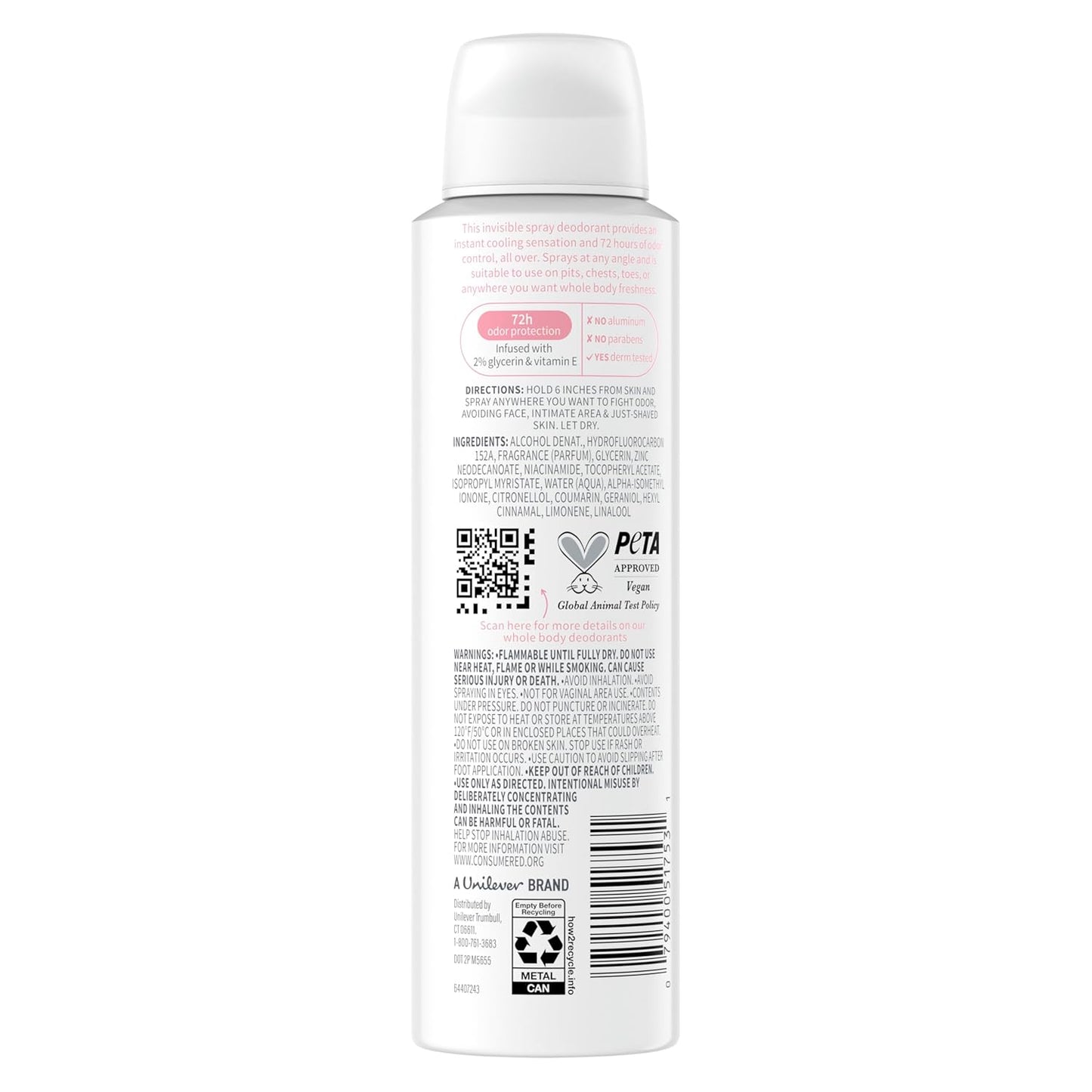 aluminum-free and paraben-free formulation