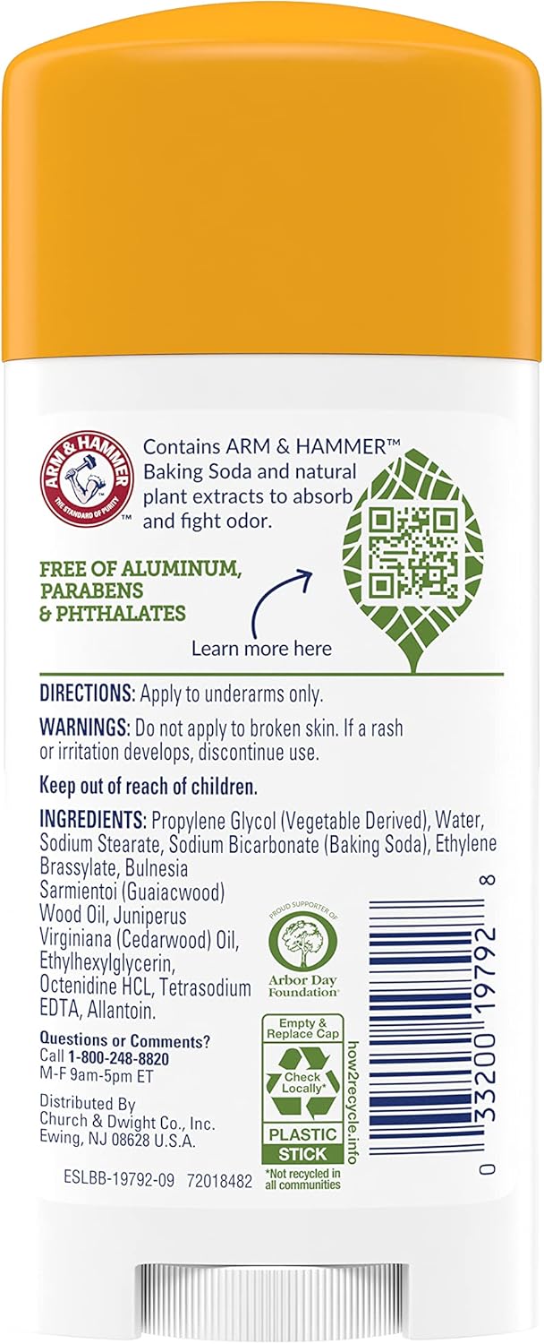 aluminum-free, paraben-free, colorant-free formulation