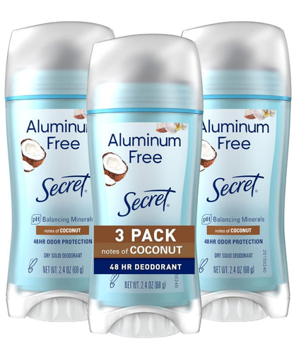 aluminum-free solid stick deodorant formula