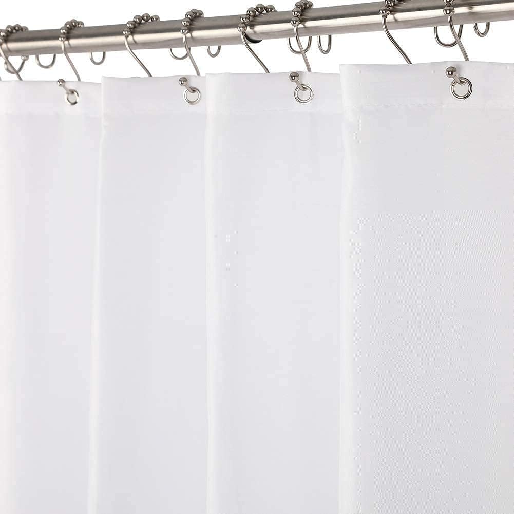 Amazer Easy-Wash Shower Curtain 2-in-1 – Kid Bathroom Liner That Handles Splashes, 120GSM Polyester