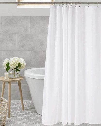 Amazer Easy-Wash Shower Curtain 2-in-1 – Kid Bathroom Liner That Handles Splashes, 120GSM Polyester