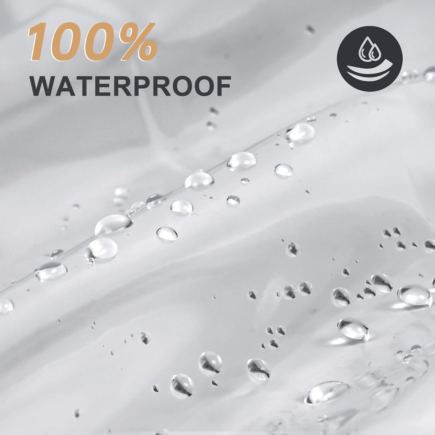 AmazerBath Heavy Duty Clear Shower Curtain Liner 12 Gauge 72x72 – Spa-Look Bathroom Refresh for Master and Guest Suites