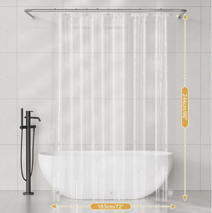 AmazerBath Odor Free PEVA Shower Curtain Liner 2 Pack – Family Safe Bathroom Liner for Kids and Sensitive Skin