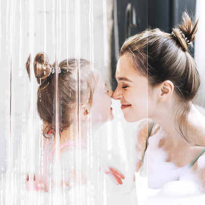 AmazerBath Odor Free PEVA Shower Curtain Liner 2 Pack – Family Safe Bathroom Liner for Kids and Sensitive Skin
