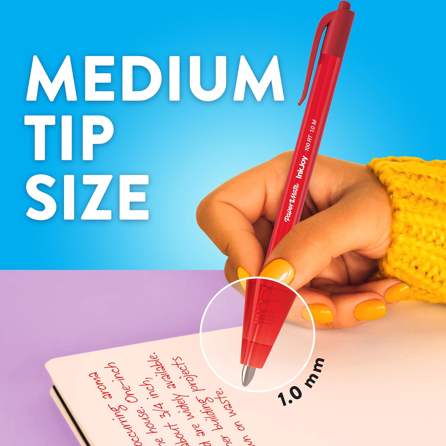 ambidextrous design with thumb grip for comfortable use by any hand