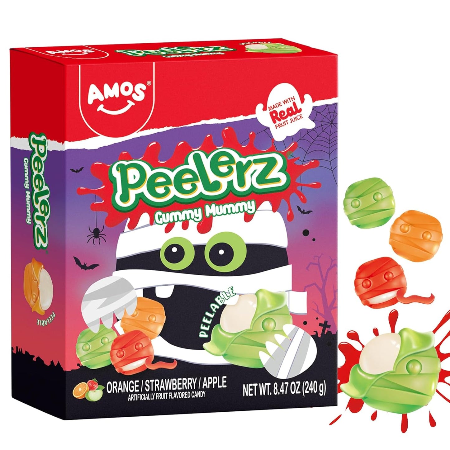 Amos 4D Body Parts Gummy Candy – Striking Visual Halloween Candy Bowl Centerpiece for Buffet Tables & Party Spreads