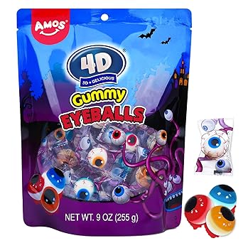 Amos 4D Body Parts Gummy Candy – Striking Visual Halloween Candy Bowl Centerpiece for Buffet Tables & Party Spreads
