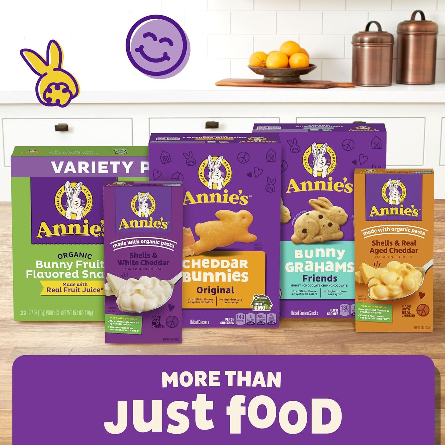 Annie's Homegrown Bunny Grahams – Organic Toddler Snack for Lunchboxes and Stroller Trays
