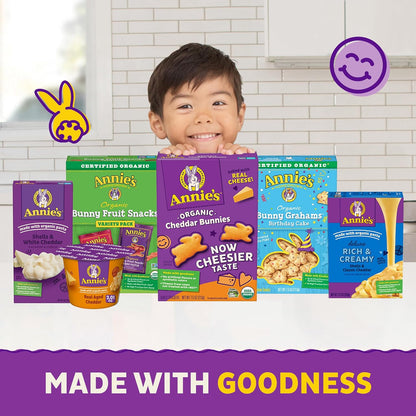 Annie's Organic Bunny Fruit Snacks – Halloween Lunchbox Snack Pack for Kids, 22 Single-Serve Pouches