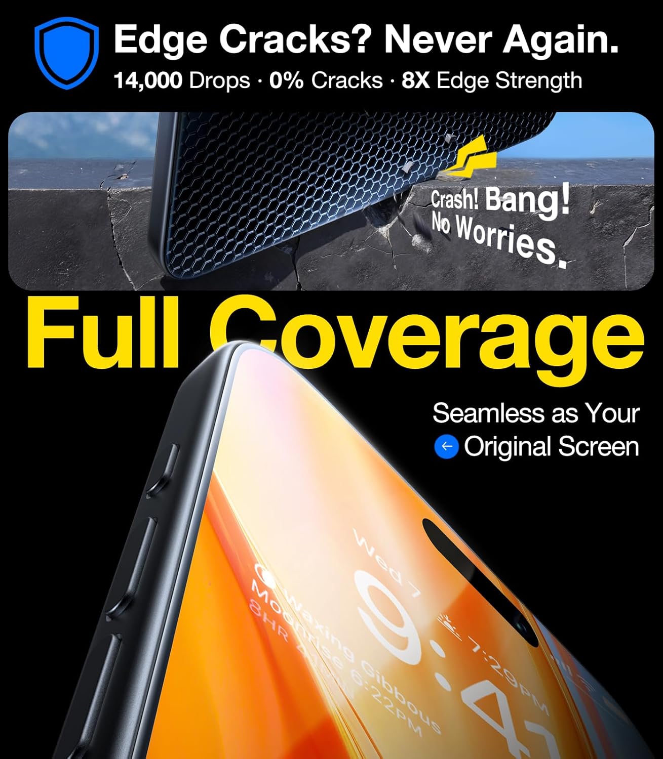 anti-fingerprint glossy coating with 10/10 clarity and full face id / 3d touch sensitivity