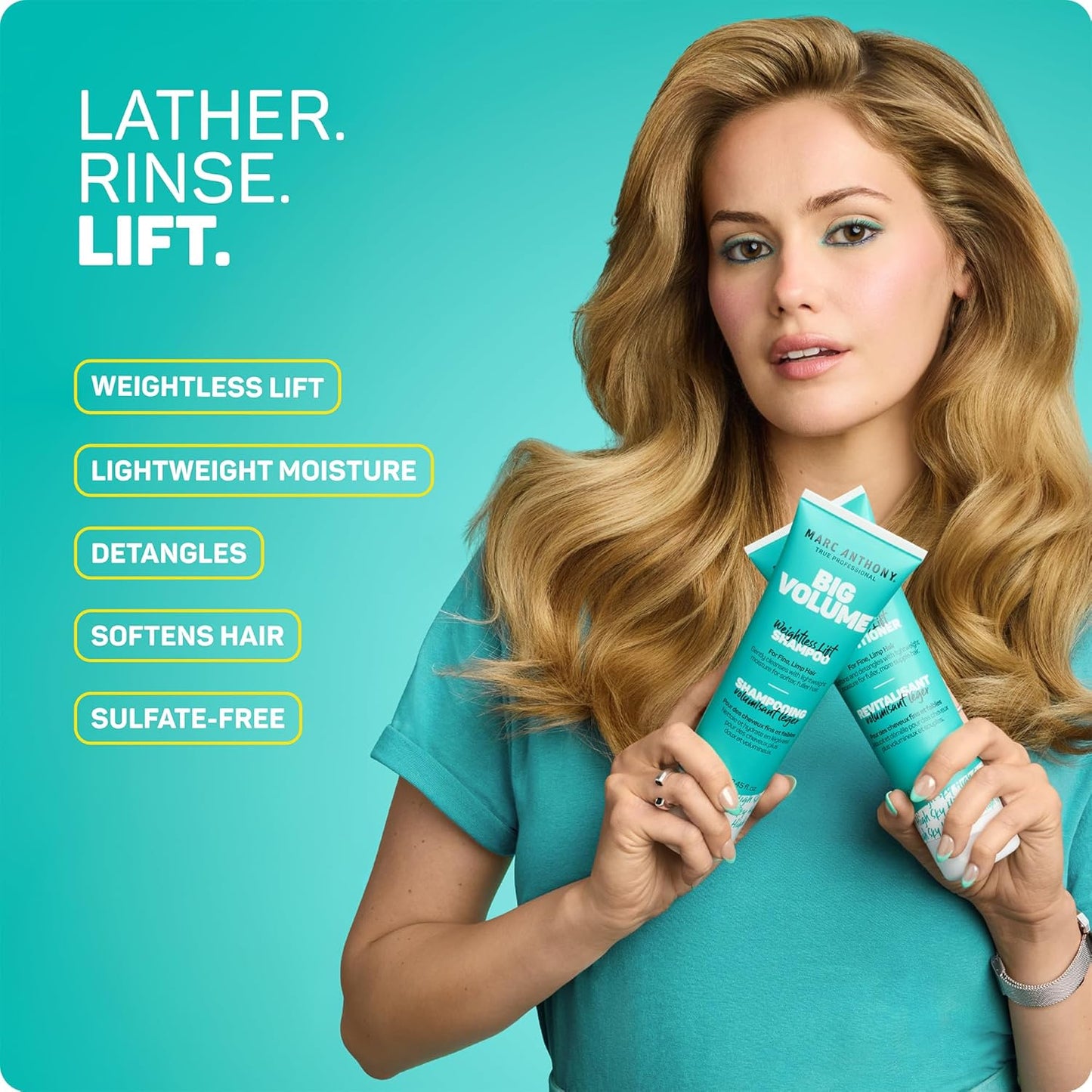 anti-frizz and detangling conditioner that hydrates without deflating lift