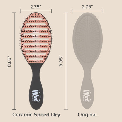 anti-frizz smoothing action built into the bristle and ceramic combination