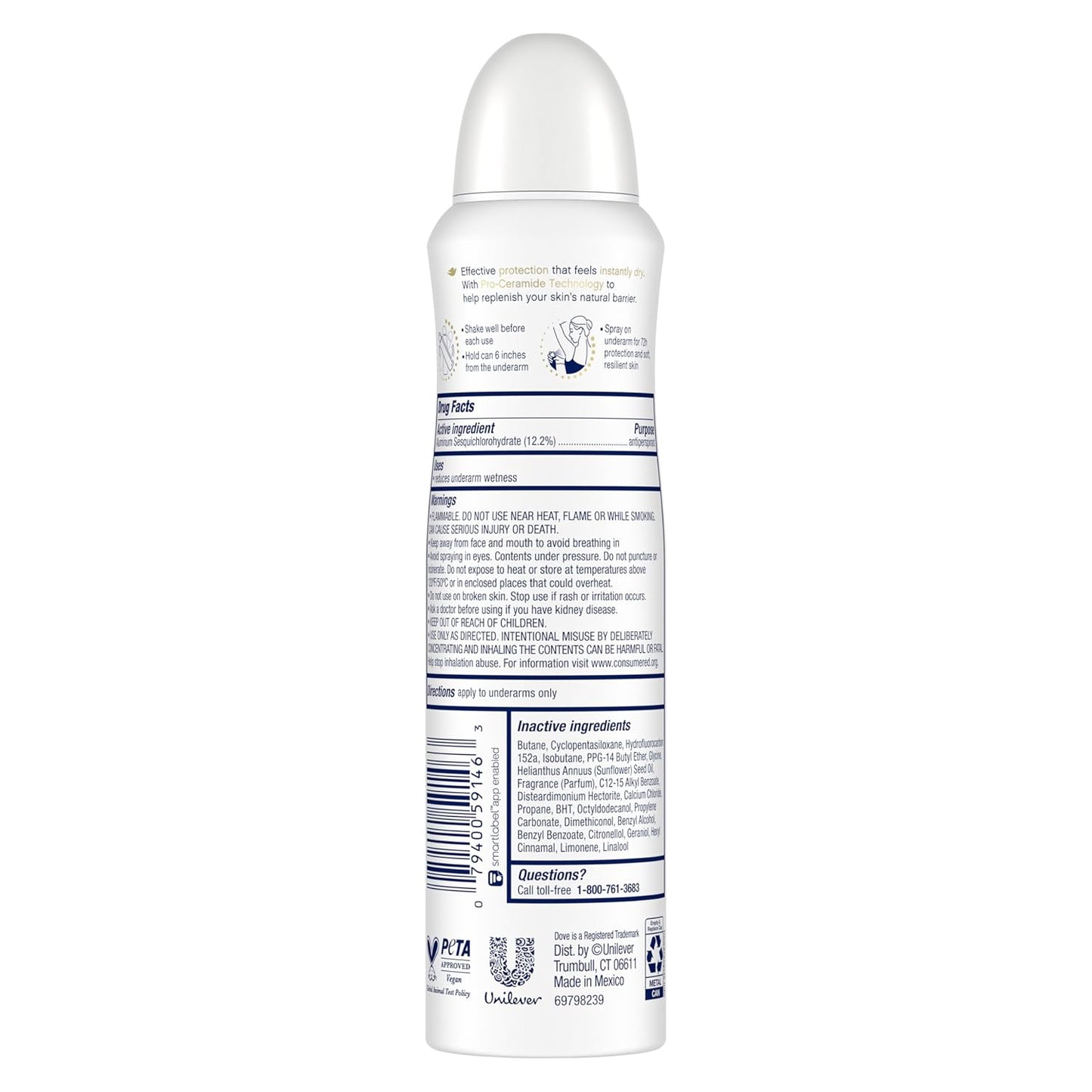 anti-stain invisible formula clinically tested across 100 fabric colors