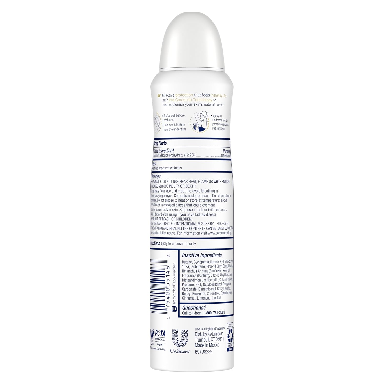 anti-stain invisible formula clinically tested across 100 fabric colors