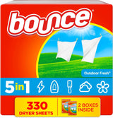 Bounce Outdoor Fresh Dryer Sheets 330ct for Busy Home Office Laundry Routines, Static-Free Work Apparel