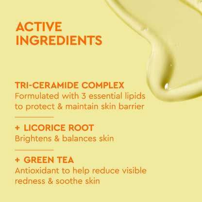 antioxidant ingredients including licorice root and green tea extracts