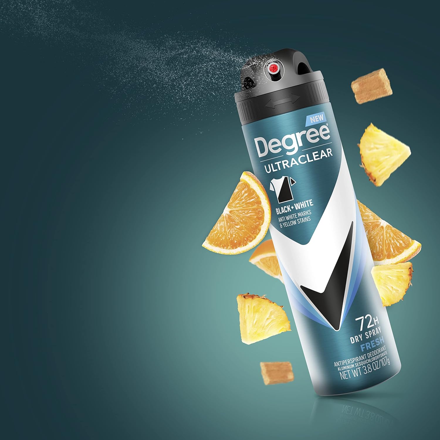 antiperspirant plus deodorant combination in aerosol dry spray form (3.8 oz per can, 3-pack)