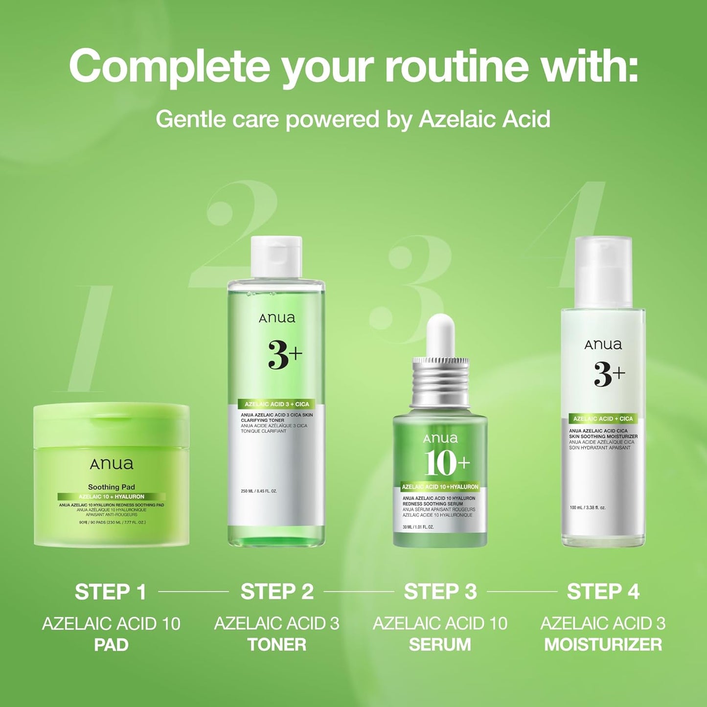 Anua Azelaic Acid 10 Hyaluron Redness Soothing Serum – Evening Self-Care Ritual for Blemish-Prone Skin, Calming Nightly Skincare Reset