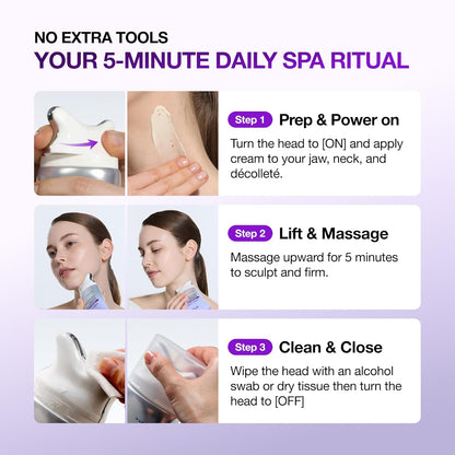 ANUA Collagen Retinol Refining Gua Sha Cream – Thoughtful Birthday Gift for Her, Luxury Neck Firming Cream with Massager