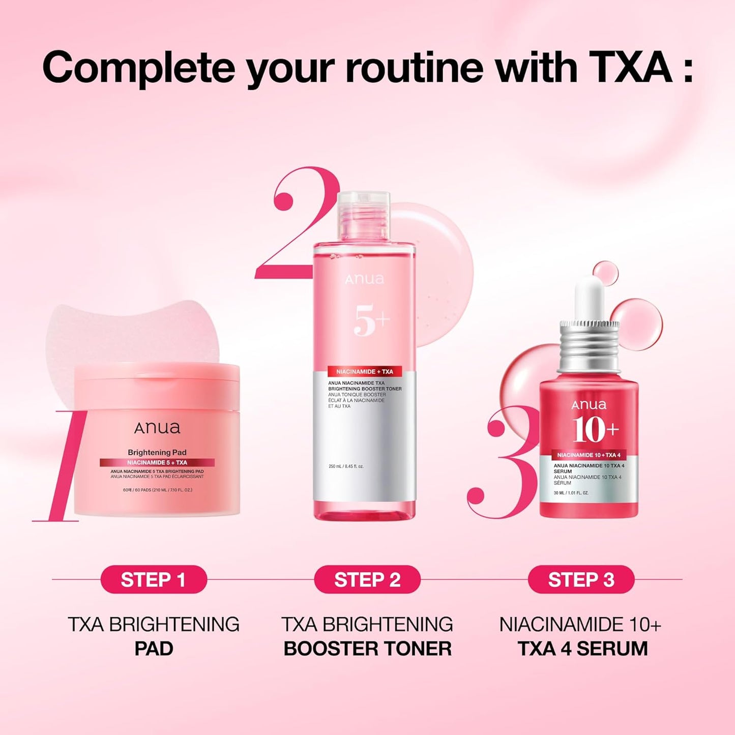 Anua Niacinamide 10 + TXA 4 Serum – Clean Dropper Serum for Uncluttered Bathroom Shelf Routines