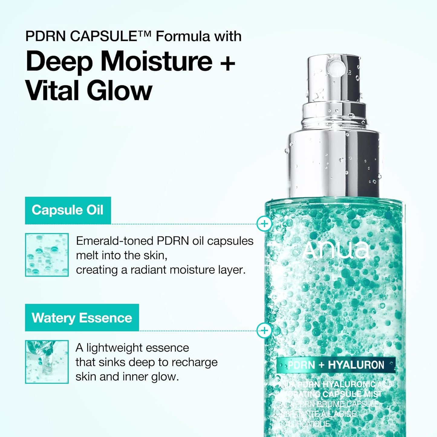 ANUA PDRN Collagen Glow Facial Serum Spray – Travel Companion Hydrating Mist for Flights and Long Journeys