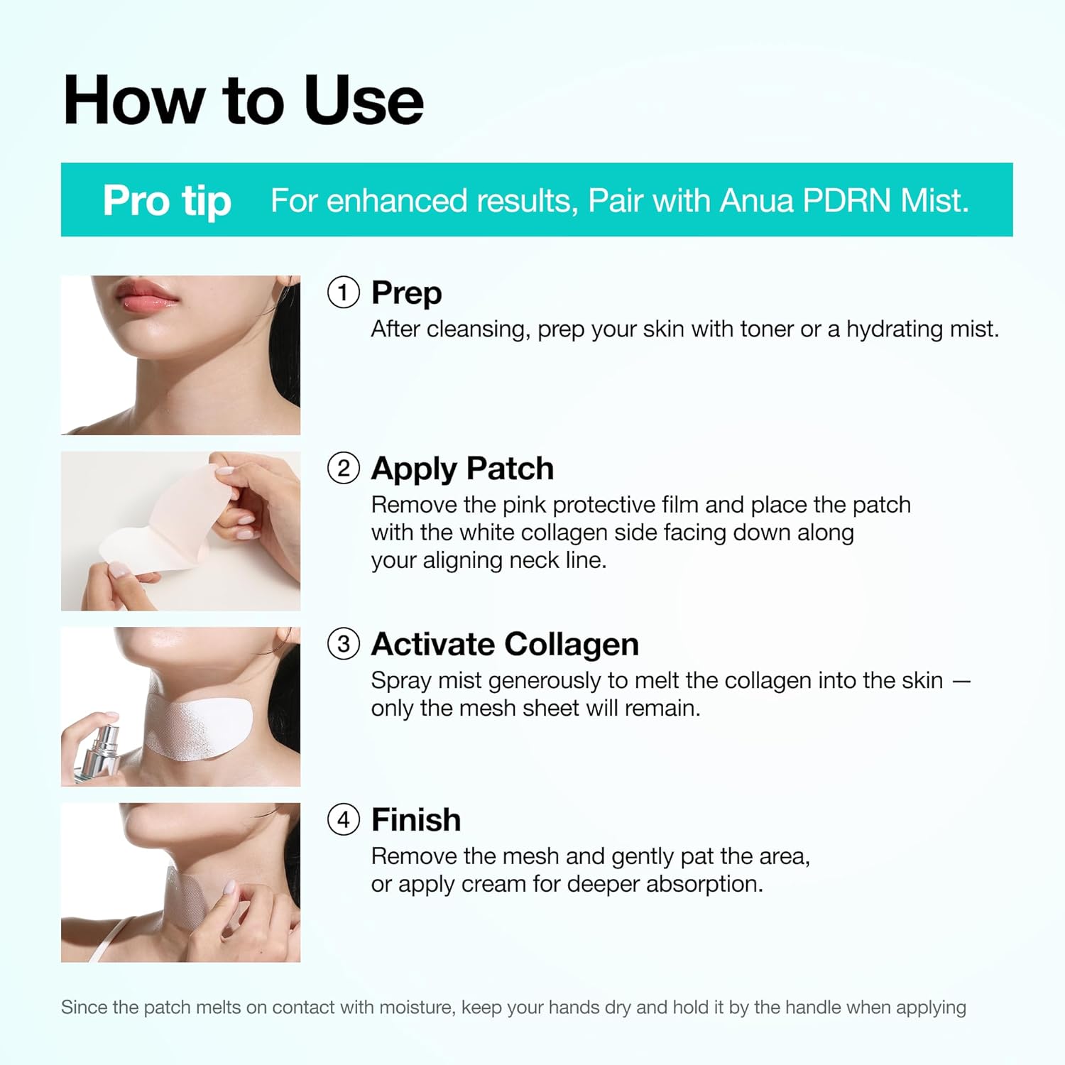 Anua PDRN Collagen Melting Patch – Evening Self-Care Ritual for Neck Firming, Korean Skincare Wind-Down