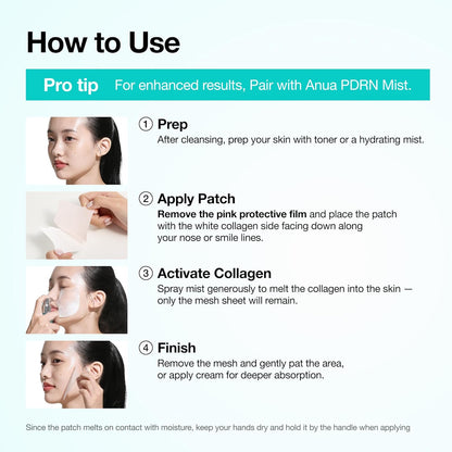 ANUA PDRN Collagen Melting Patch – High-End Korean Skincare for Fine Lines, Elegant Glass Skin Treatment