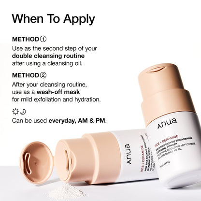 ANUA Rice Enzyme Brightening Cleansing Powder – Holiday Gift for Mom Who Loves Korean Skincare Routines