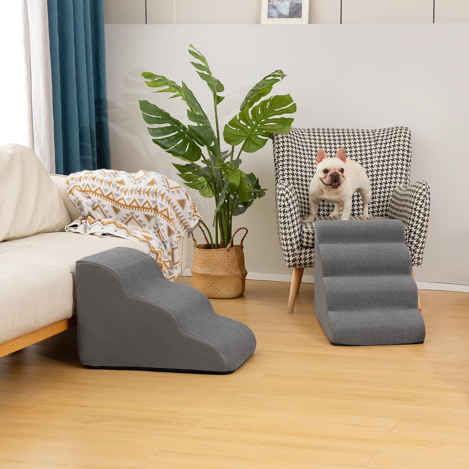 Aodisman Pet Steps for Family Homes – Safe Foam Climber for Small Dogs and Curious Kids