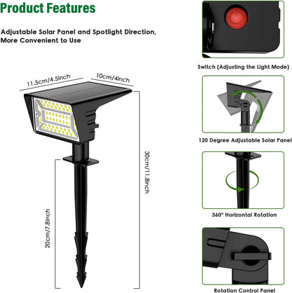 Aogek Solar Spot Lights 4 Pack — Thoughtful Housewarming Gift for Homeowners Who Love Their Yard