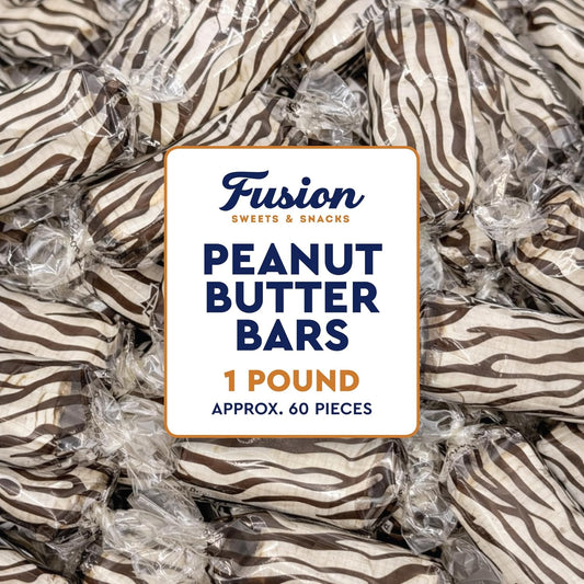 approximately 60 individually wrapped peanut butter bar pieces per 1-pound bag