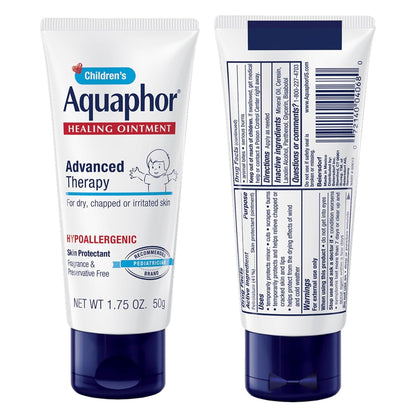 Aquaphor Children's Advanced Therapy Healing Ointment – Preservative-Free Hypoallergenic Skin Protectant for Sensitive Baby and Child Skin, 1.75 Oz