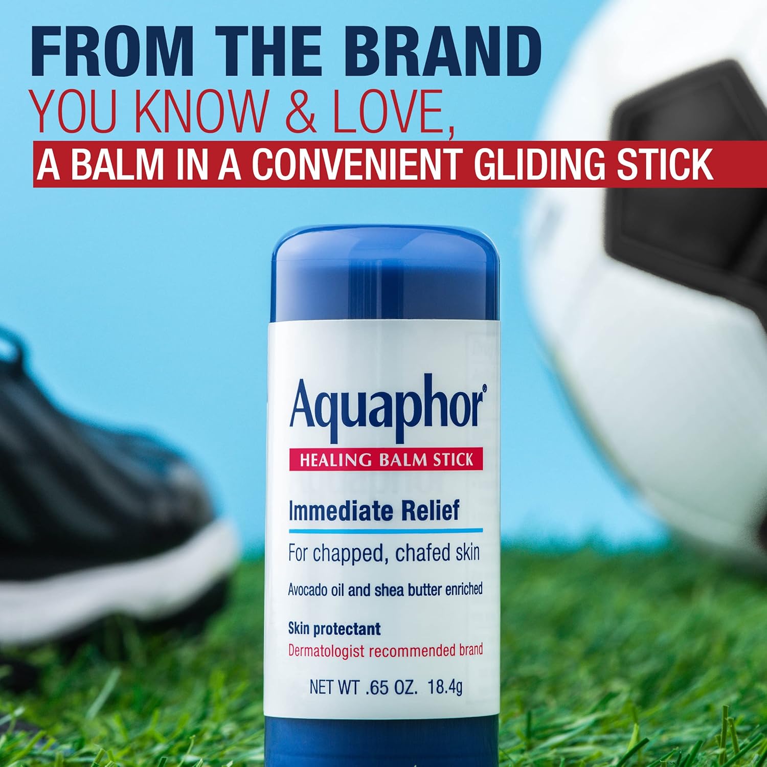 Aquaphor Healing Balm Stick for Camping and Hiking, Portable Skin Protectant for Windburn and Dry Skin