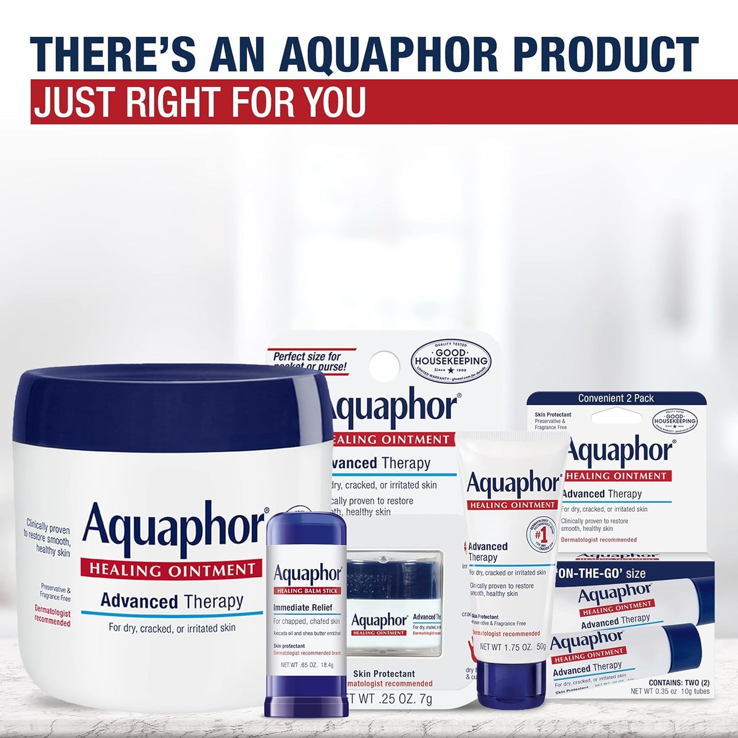 Aquaphor Healing Balm Stick for Camping and Hiking, Portable Skin Protectant for Windburn and Dry Skin